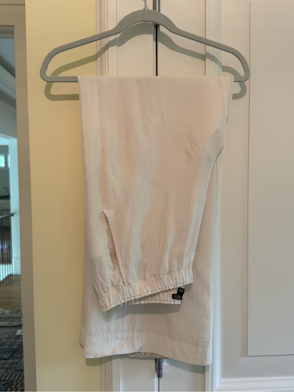 J. Crew White Elastic-Waist Trousers